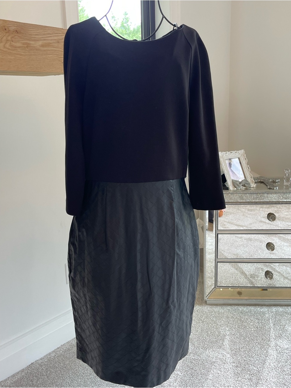 Calvin Klein Black Faux Leather Dress